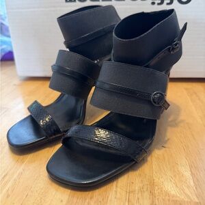 Donald J. Pliner Edie Elastic Ankle Strap Open Toe Sandal Heels 6